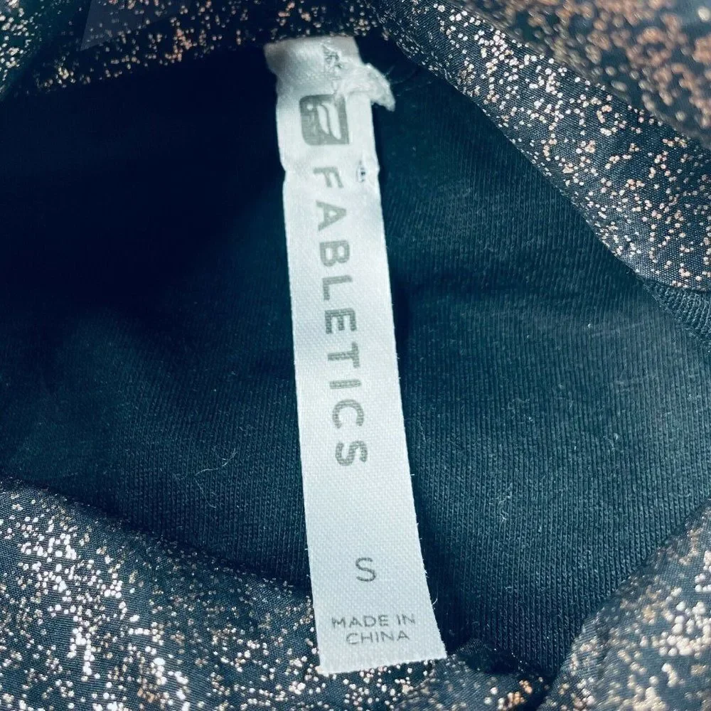 Fabletics Liora Vest Gilet Black Rose Gold Vest